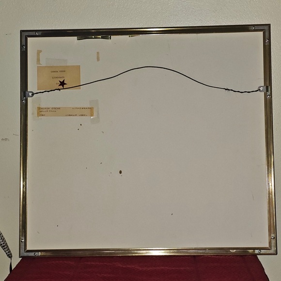 VIRGINIA VOGEL "Wally's Folks" Canada Pair, charcoal and pen, framed, signed - Picture 3 of 4